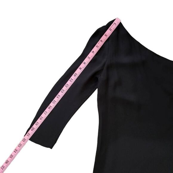 A.L.C. One Shoulder Viscose Dress Black sz XS - Picture 8 of 10